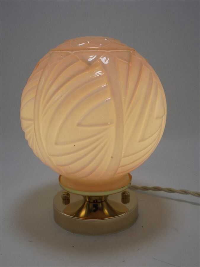 Pink opaline lamp