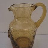 Blown bubble glass pitcher