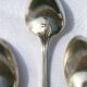 12 Apollo silver metal spoons in Transition Louis XV XVI style
