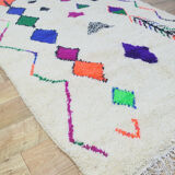 Tapis berbère coloré losanges fait main 273x145cm