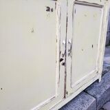 Buffet double patine  jaune tendre