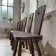 Chaises chêne massif chapo savoyarde art populaire