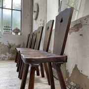 Solid oak chairs Savoyard cap popular art