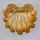 Fabbrica Ferniani Faenza plateau de poche 36,5 cm coquille en majolique, doré, 1800