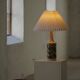 Lampe de table danoise moderne en grès émaillé, Okela, années 1960