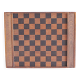 Antique wooden checkers and chess board, 1920s