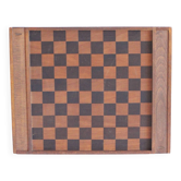 Jeu de dames et d'échecs en bois ancien, années 1920