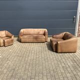 De Sede Ds47 3zit, 2zit, 1zit Buffel leder 5mm NECK Cognac