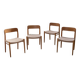 4x Niels Møller chair Model 75 in Oak, 1960s Denmark