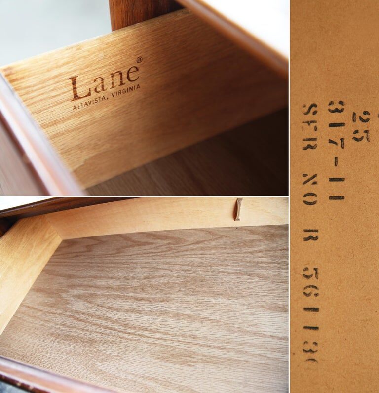 Vintage 5-drawer dresser Lane Burlwood 1960s