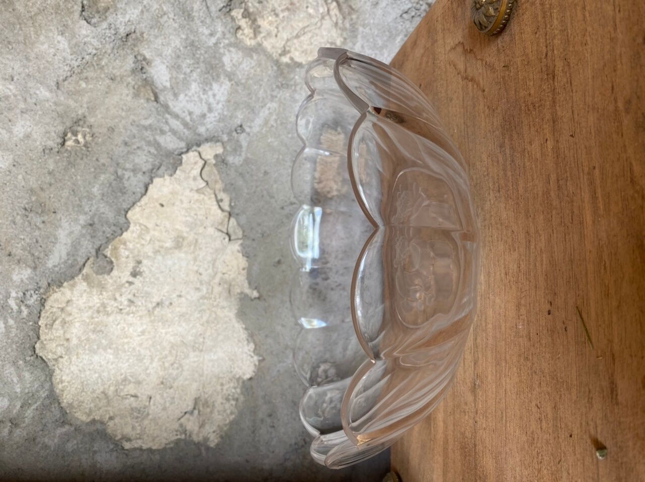 Crystal salad bowl Val Saint Lambert