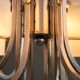 Angelo Gaetano Sciolari chandelier with six misty glass shades