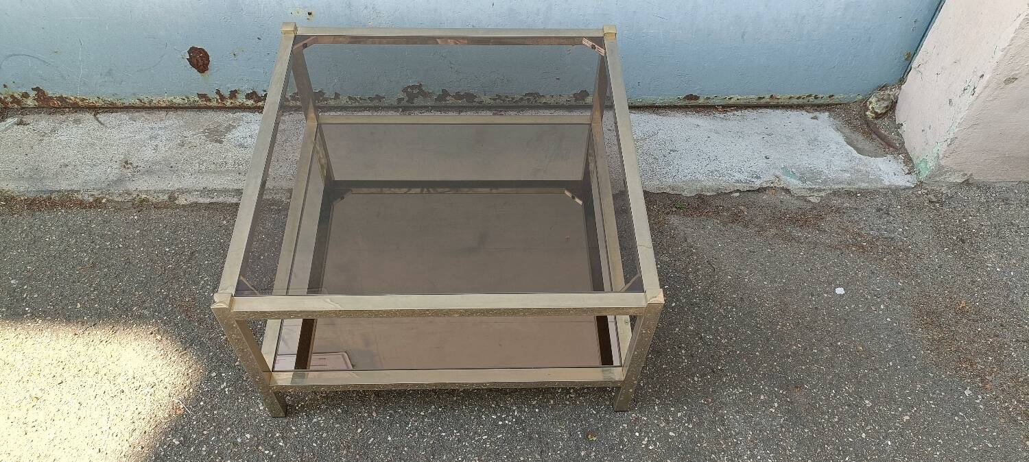 Vintage chrome coffee table