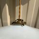 Vintage opaline suspension white wavy threads and gold socket retro firm style