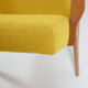 Vintage armchair "snieżnik", fully restored, yellow, 1960s