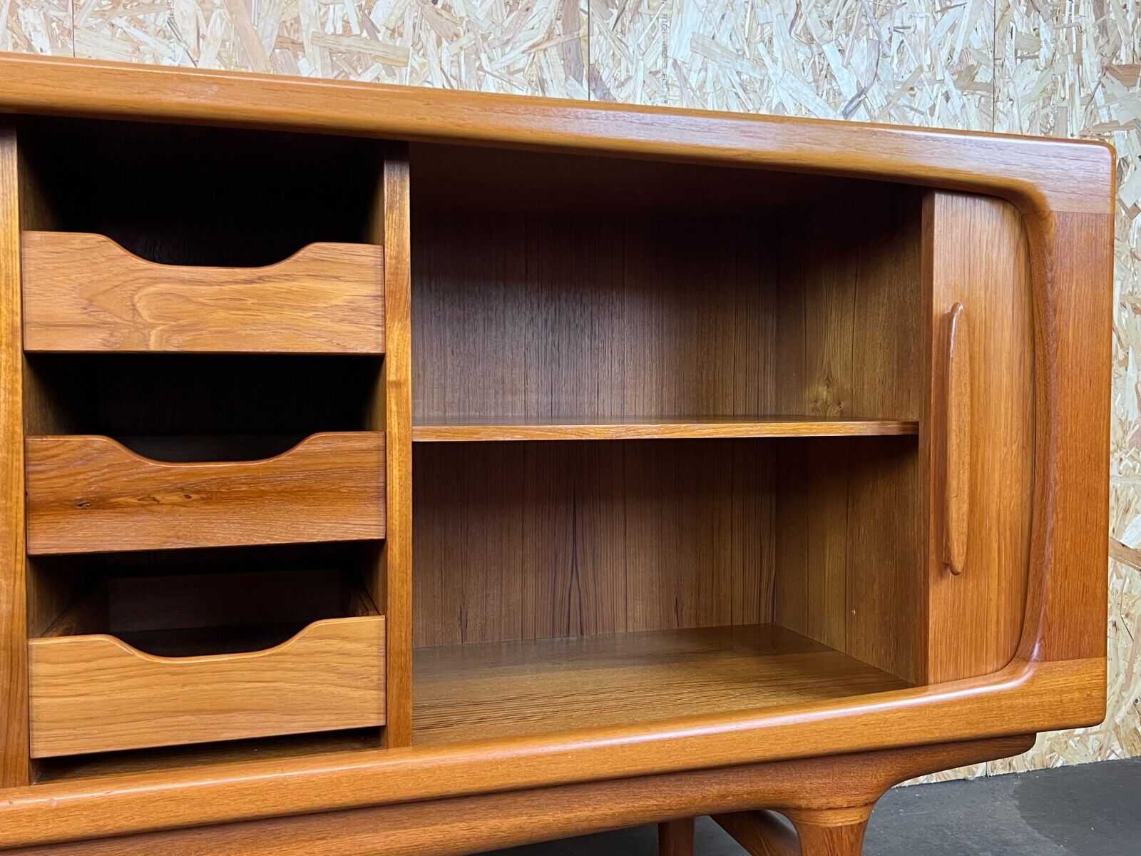 60s 70s Teak Sideboard Credenza by Johannes Andersen for Silkeborg CFC