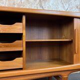 60s 70s Teak Sideboard Credenza by Johannes Andersen for Silkeborg CFC