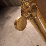 MIROIR  EN LAITON VINTAGE 70'S