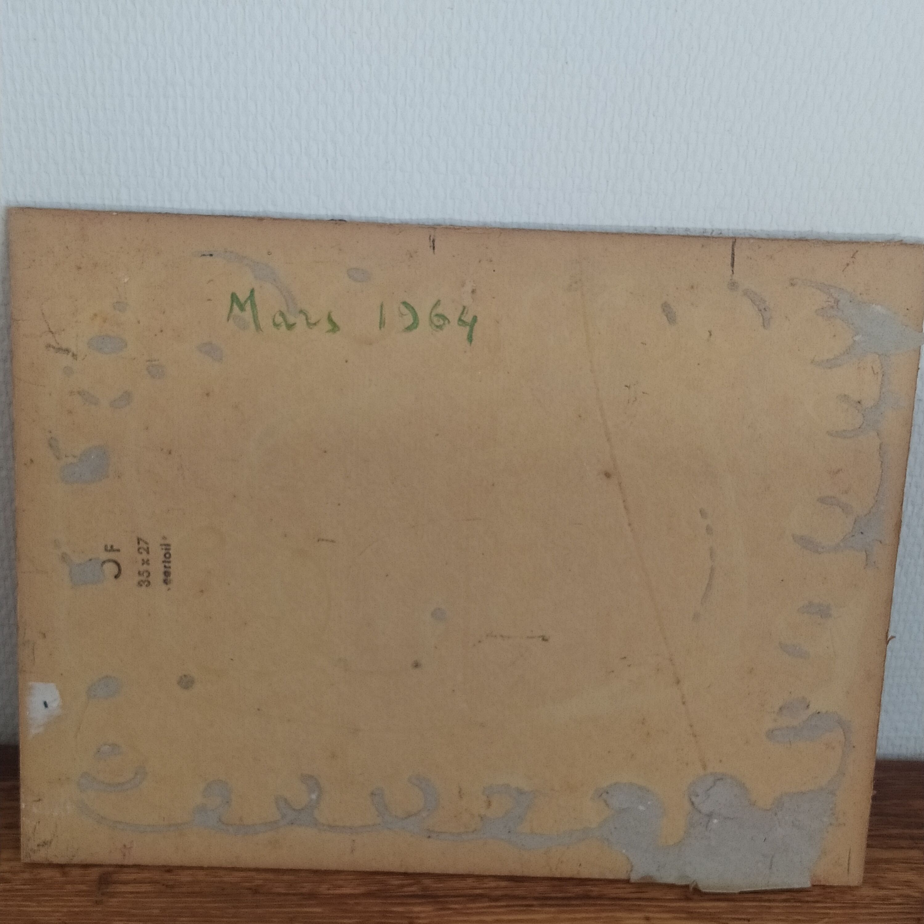 Oil on canvas signed Gambin 1964