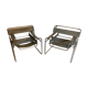 Pair of vintage armchairs B3 vassily by Marcel breuer at the bauhaus circa 1980