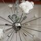 White flowers murano glass sputnik chandelier