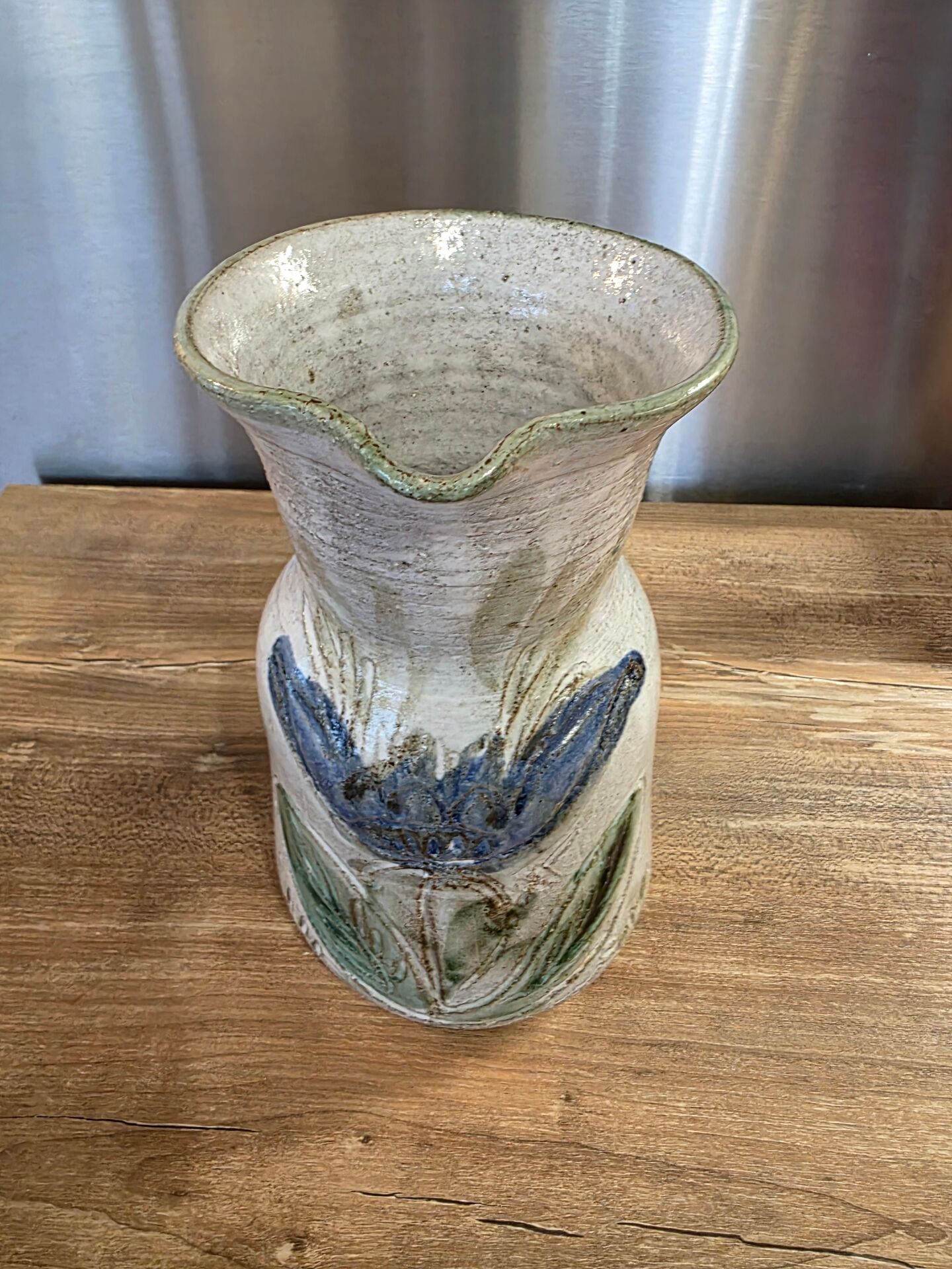 Large pitcher in chamotte clay Thiry Vallauris