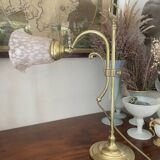 Lampe col de cygne vintage en laiton