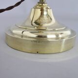 1930s Art Deco Brass  Banker Table Lamp, Czechoslovakia