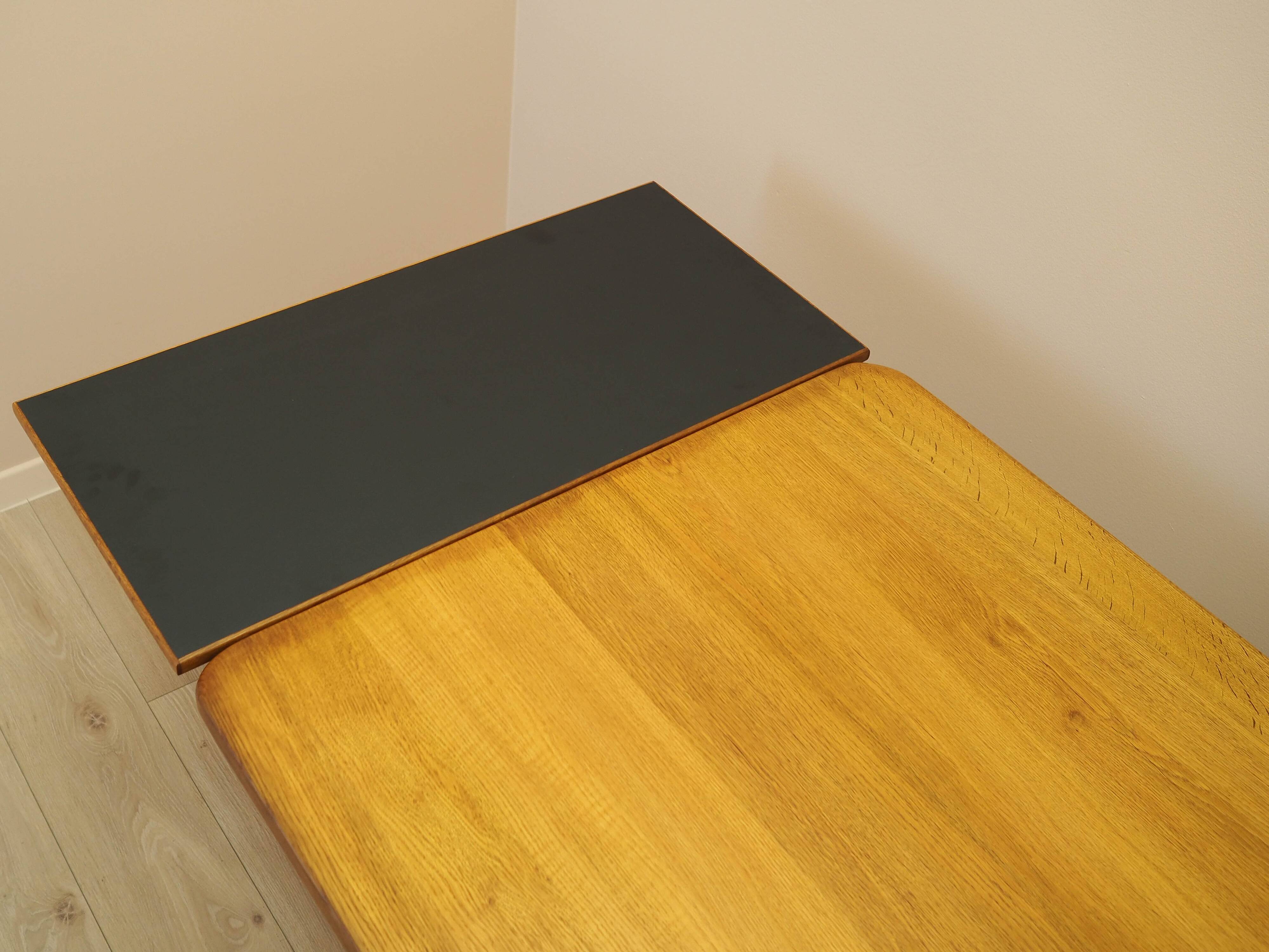 Solid oak dining table by Henning Kjærnulf, Denmark, 1960s