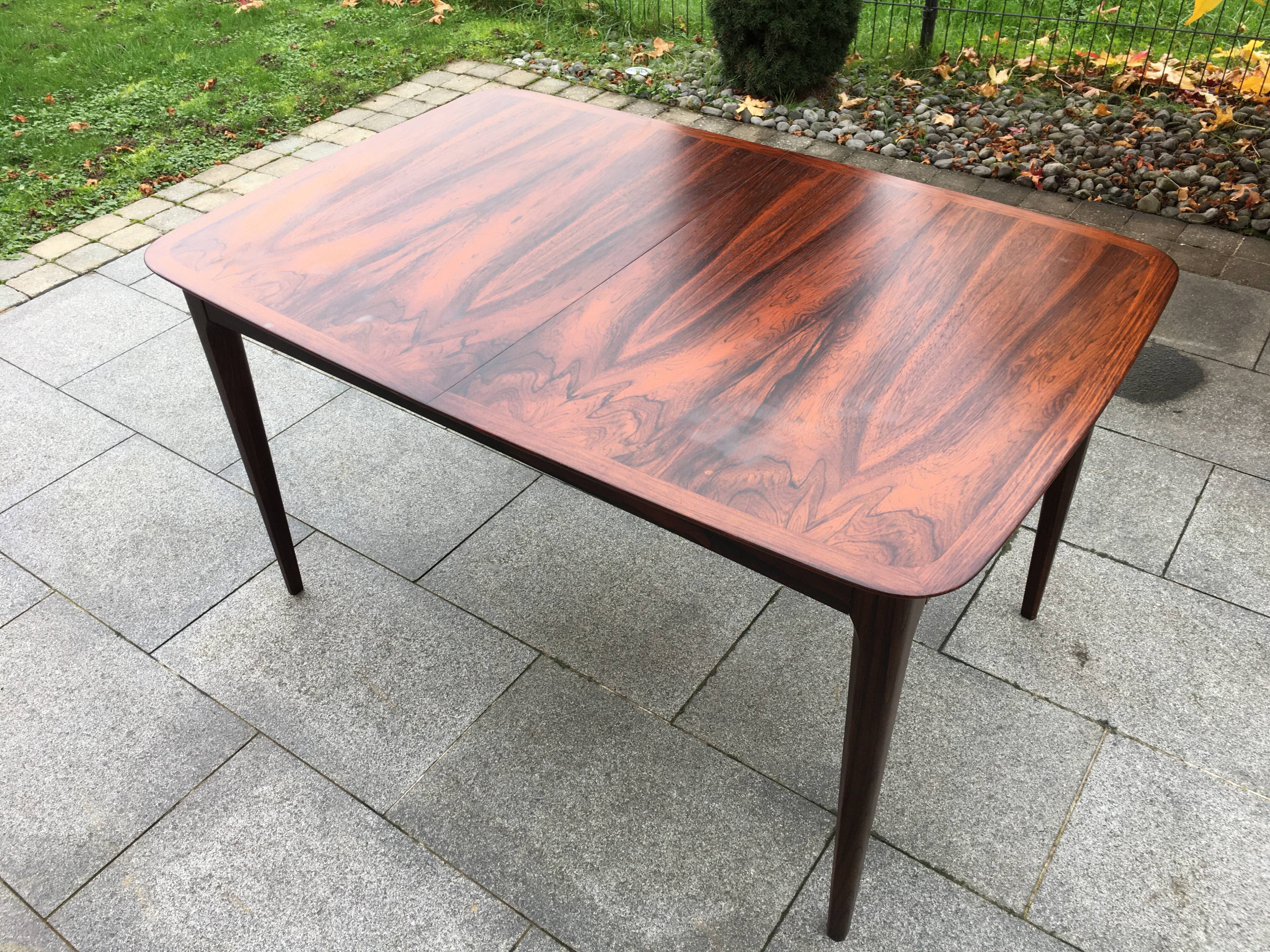 Rosewood dining table lübke 60s