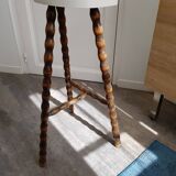 High half-moon tripod stool
