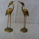 Pair of waders brass birds
