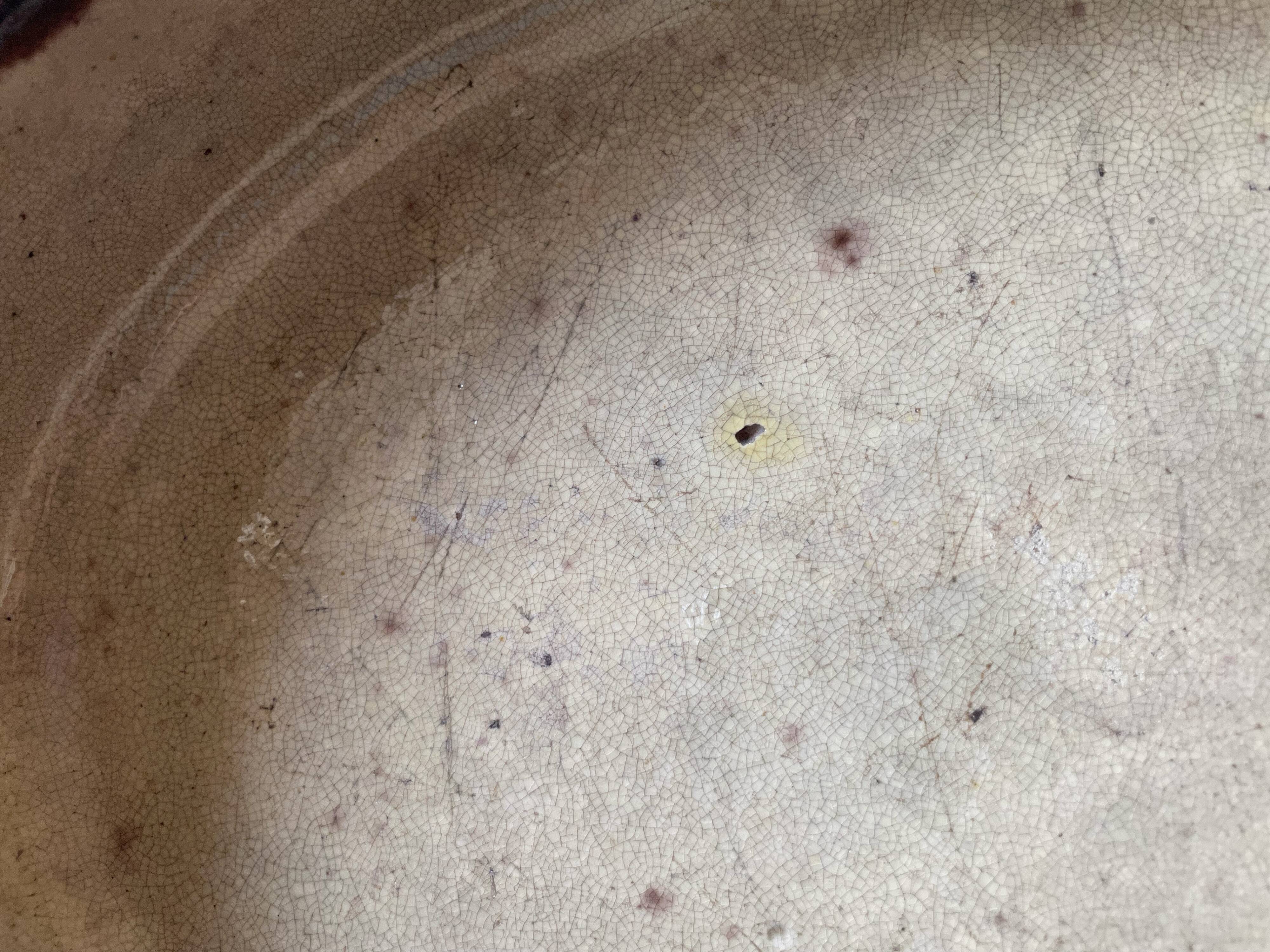 Vintage: Large oval clay gratin dish