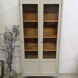 Showcase library aileron feet compass parisian 50 60 shabby patina
