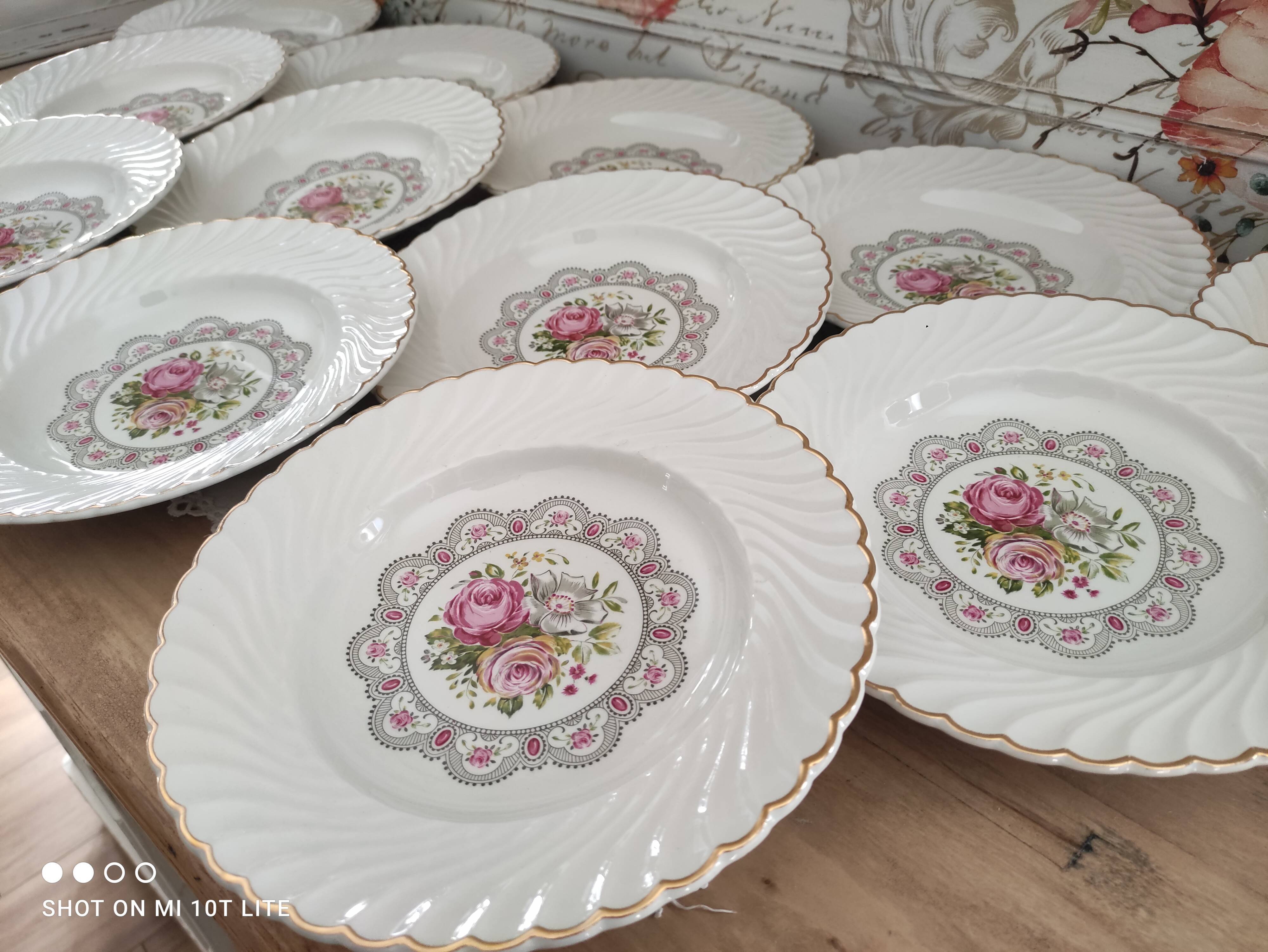 Set of 12 hollow plates K&G Lunéville model Tradition