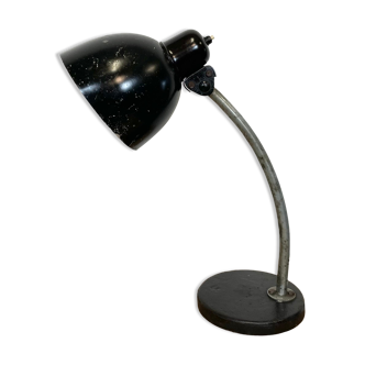 Lampe de table industrielle noire, années 1950
