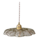 Vintage molded glass lampshade pendant light - tableware collection -