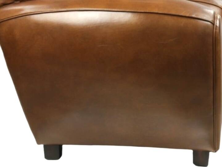 Vintage leather club armchair