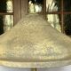 Vintage metal/glass mushroom table lamp