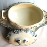 Sauce boat couvert, terre de fer gris-bleu: saïgon, choisy le roi hb & cie.