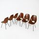 6 "Medea" chairs by Vittorio Nobili for Frattelli Tagliabue, 1950s