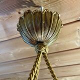 Suspension, chandelier in engraved glass paste "La Rochère", year 80