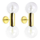 Pair of mid-century design wall lamps by Motoko Ishii for Staff, Germany, 1970s.