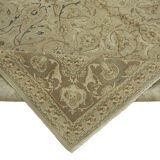 Hand-knotted persian  1970s 220 cm x 327 cm beige wool carpet