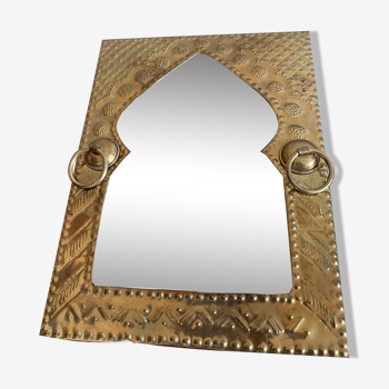 Golden brass mirror 31x23cm