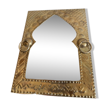 Golden brass mirror 31x23cm