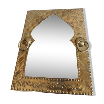 Golden brass mirror 31x23cm