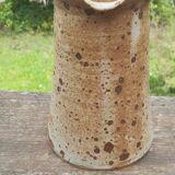 Cruche à couvercle grès pyrité France 1970