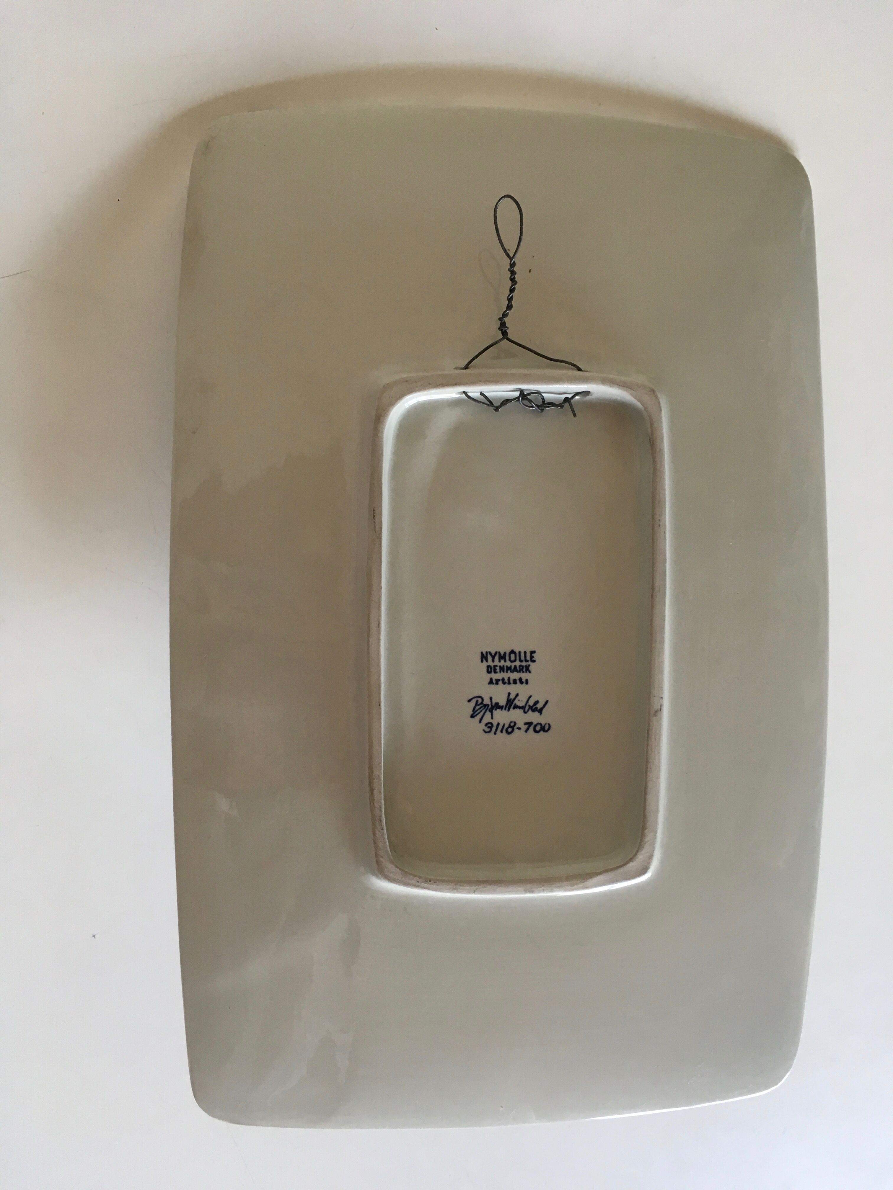 Scandinavian ceramic wall candleholder from Bjorn Wiinblad Denmark 60