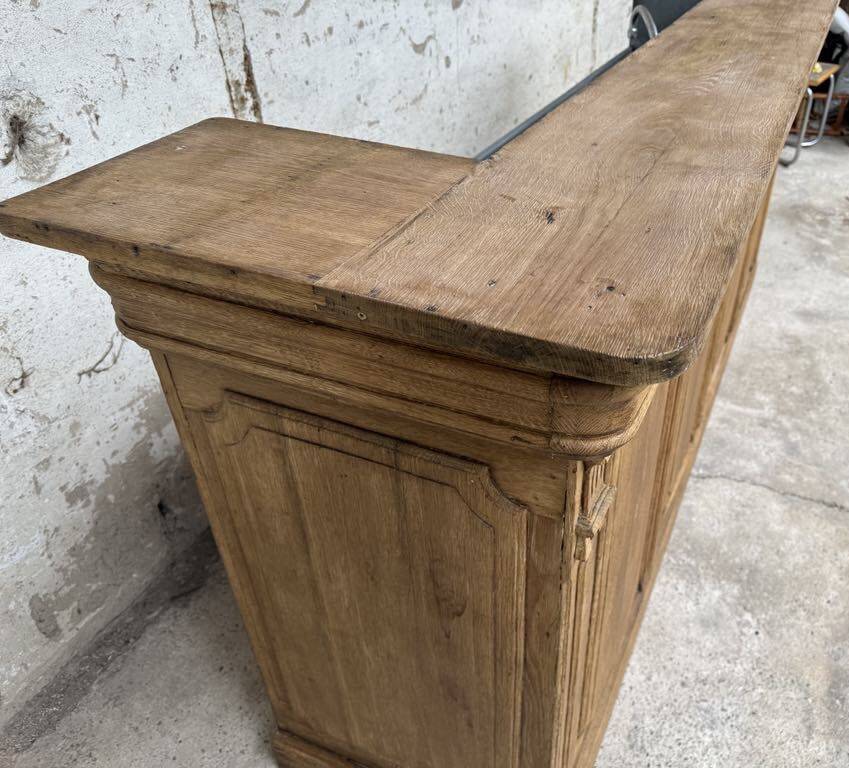 Old oak restaurant bar counter from the early 20th century